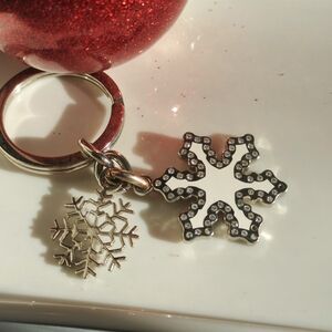 Coach Silver Snowflake Key Holder